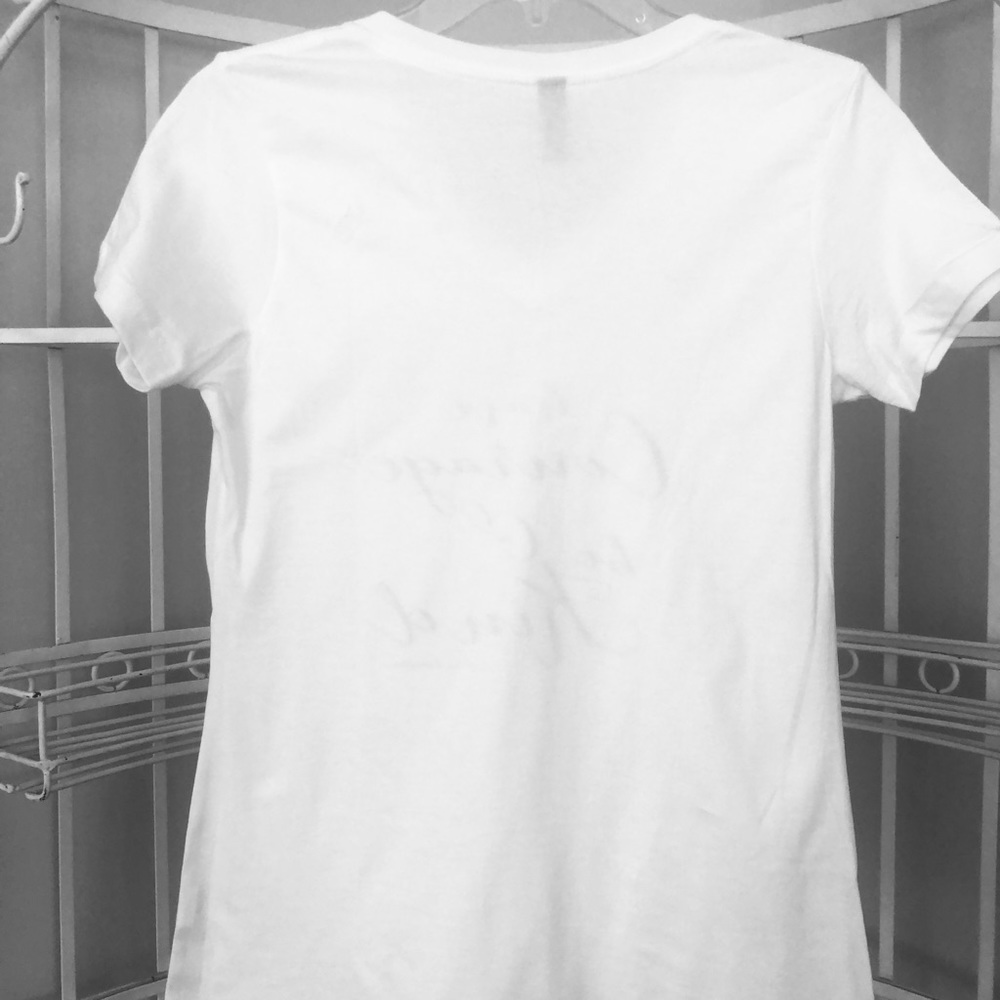 New White Tee Shirt, “Have Courage & Be Kind” - Picture 3 of 7